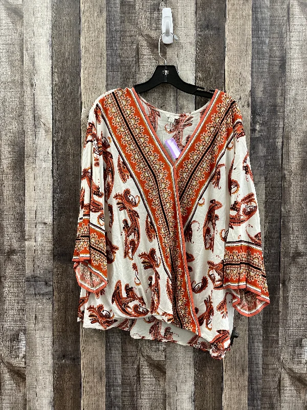 Summer Selection Top Long Sleeve By Cato  Size: 2x