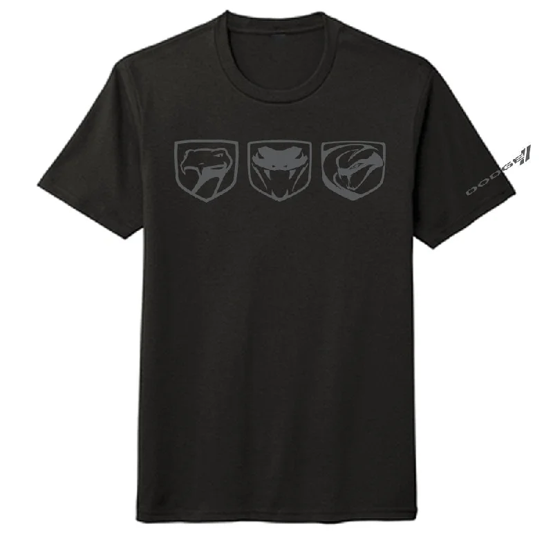 Comfortable Mind Mens Dodge Viper Tri-Logo T-shirt (Black)