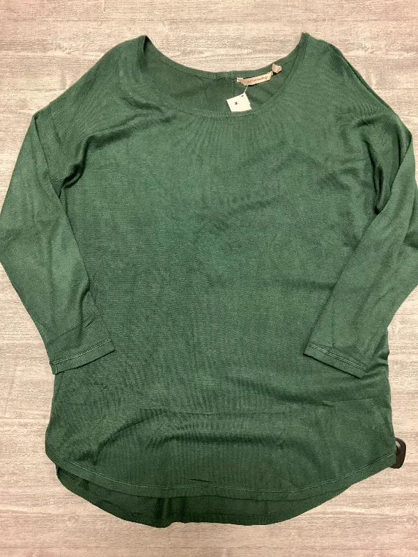 Elegant Wear Top Long Sleeve By Soft Surroundings In Green, Size: Xl