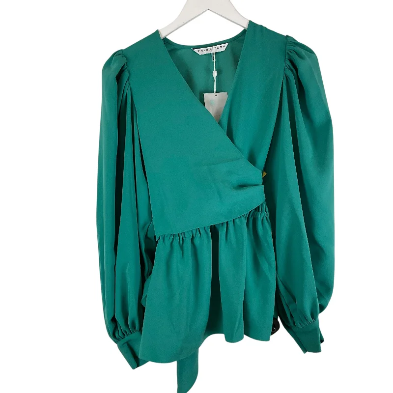 Advanced Customization Top Long Sleeve By Trina Turk In Green, Size: S