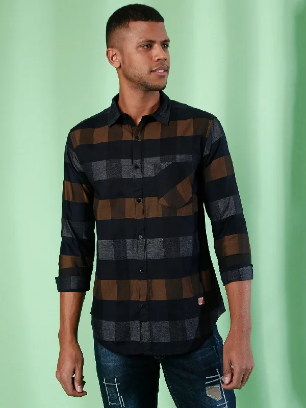 Fresh And Natural Campus Sutra Men Full Sleeve Checkered Casual Shirt