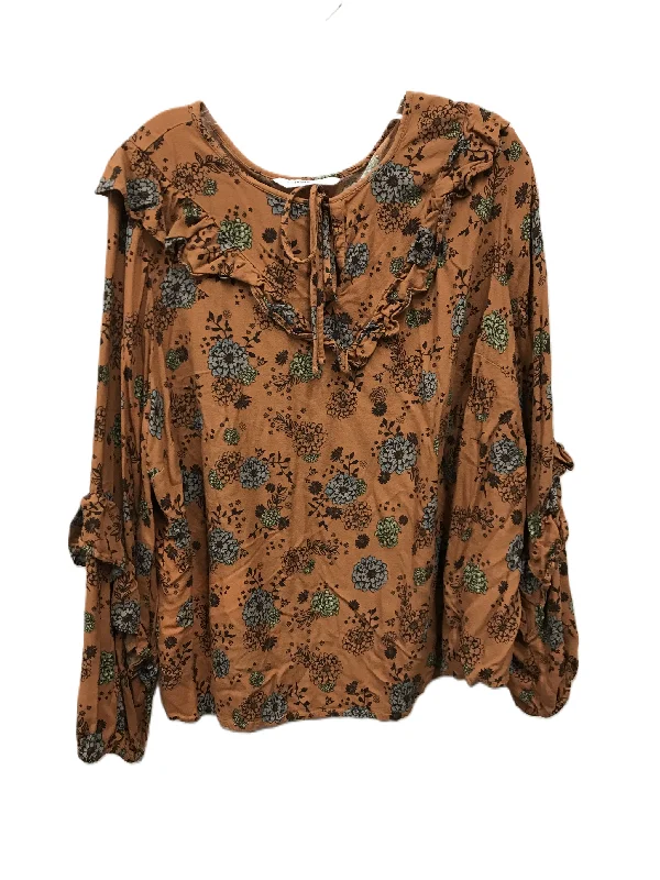 Refreshing Design Top Long Sleeve By Sonoma  Size: 2x