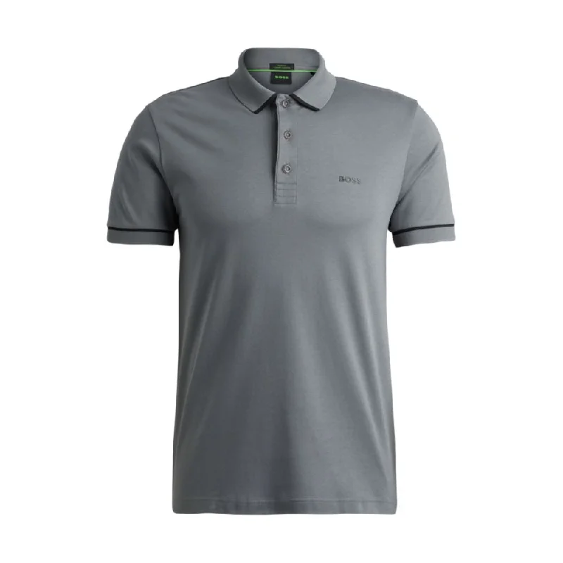 Elegant And Elegant Interlock-cotton slim-fit polo shirt with contrast trims