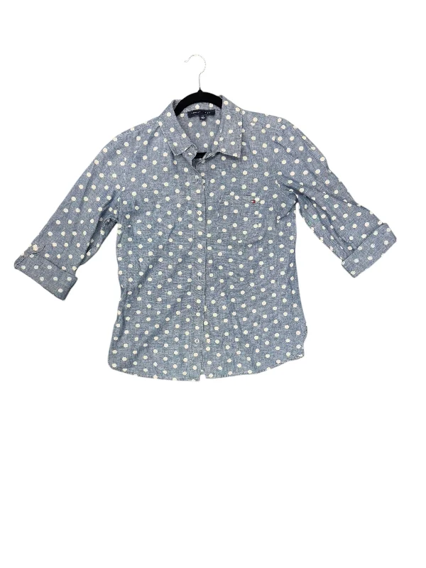 Cozy Fitting Top Long Sleeve By Tommy Hilfiger In Blue, Size: Sp