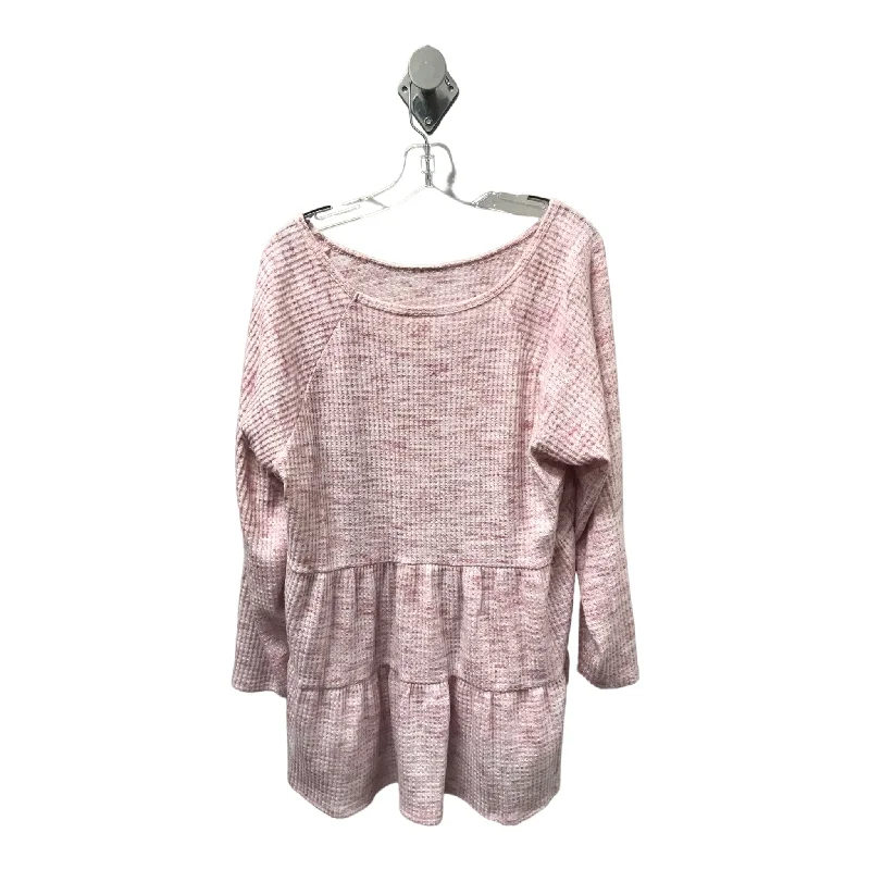 Playful Style Top Long Sleeve By Ultra Flirt  Size: 3x