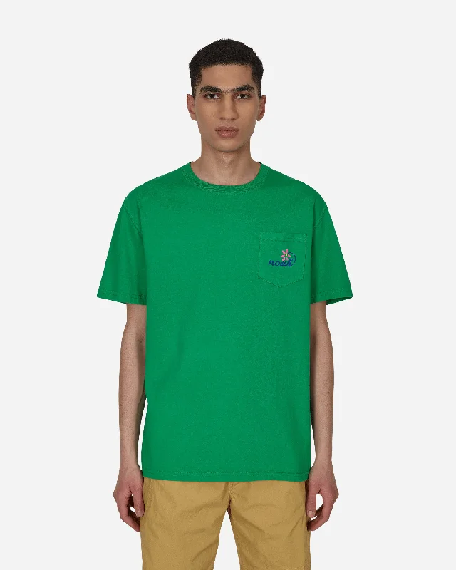 Youthful Vitality Florist Pocket T-Shirt Green