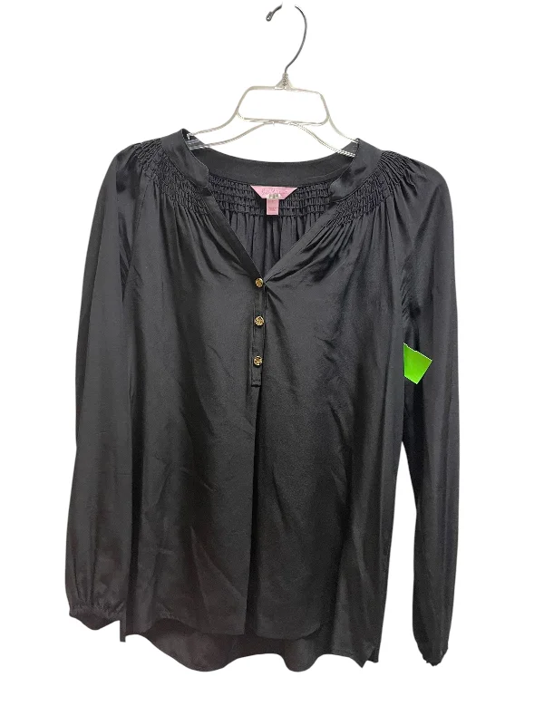 Elegant Outline Top Long Sleeve By Lilly Pulitzer In Black, Size: S