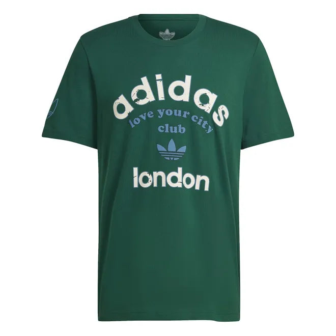 Tropical Style adidas Originals Mens London Logo T-Shirt in Green