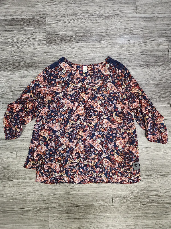 Easygoing Style Top 3/4 Sleeve By Terra & Sky  Size: 2x