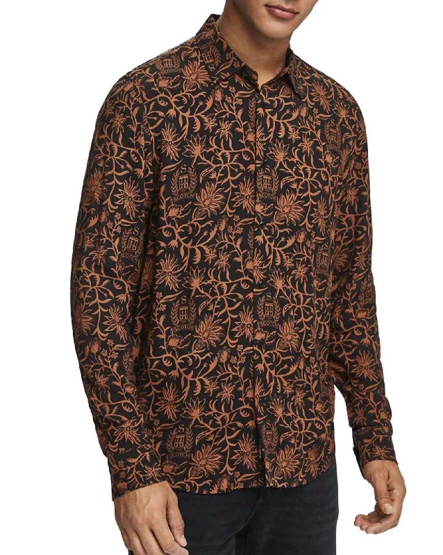 Comfortable Jeans Mens Regular Fit Shirt In Multi