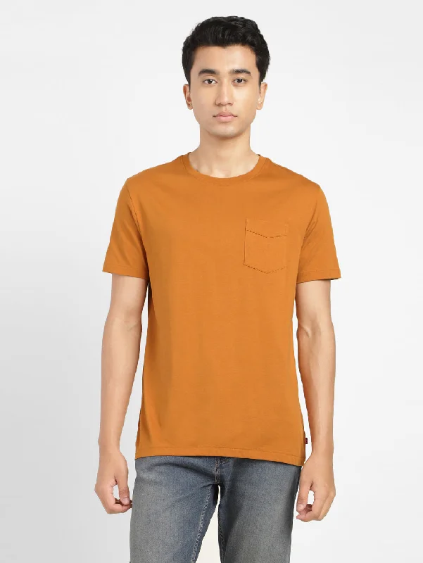 Personalized Series Men's Solid Crew Neck T-shirt