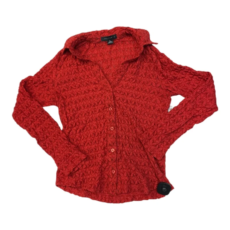 Eye-catching Personality Top Long Sleeve By Sanctuary In Red, Size: S