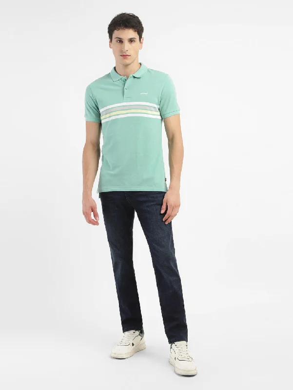 High-end Design Men's Striped Polo T-shirt