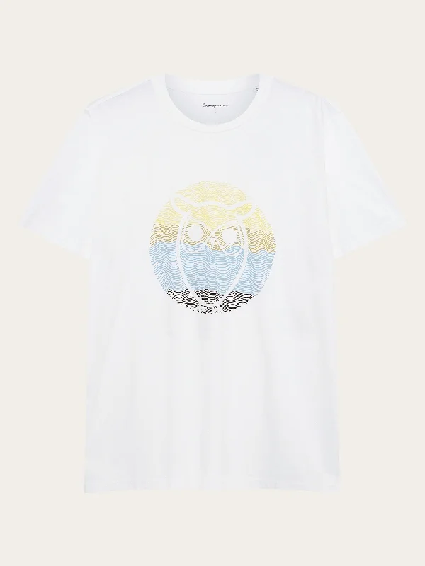 Versatile Items Regular circled owl printed t-shirt - GOTS/Vegan - Bright White