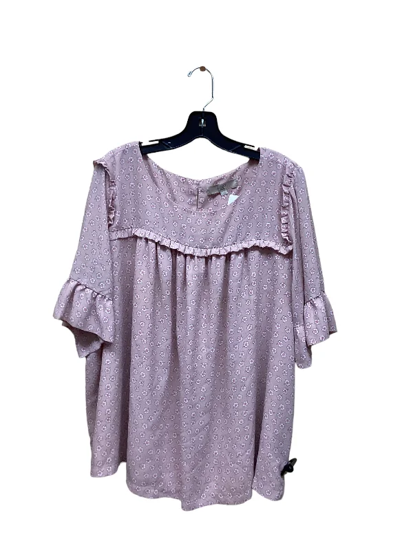 Easy Wear Chic Top Long Sleeve By Loft  Size: 2x