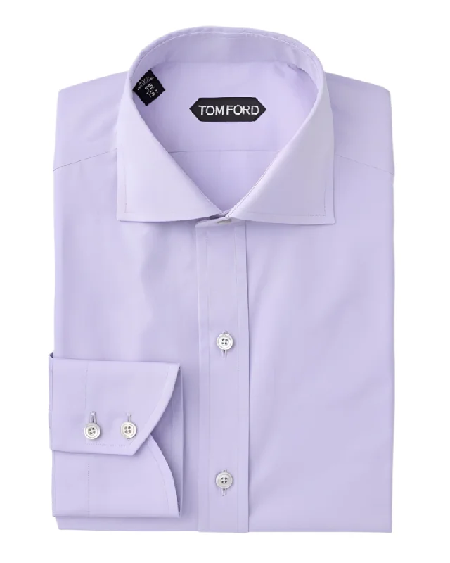 Tom Ford Mens Button Down Dress Shirt In Lilac