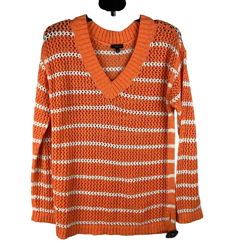 Layered Comfort Top Long Sleeve By Talbots In Orange, Size: M