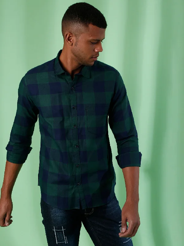 High-quality Design Campus Sutra Men Full Sleeve Checkered Casual Shirt