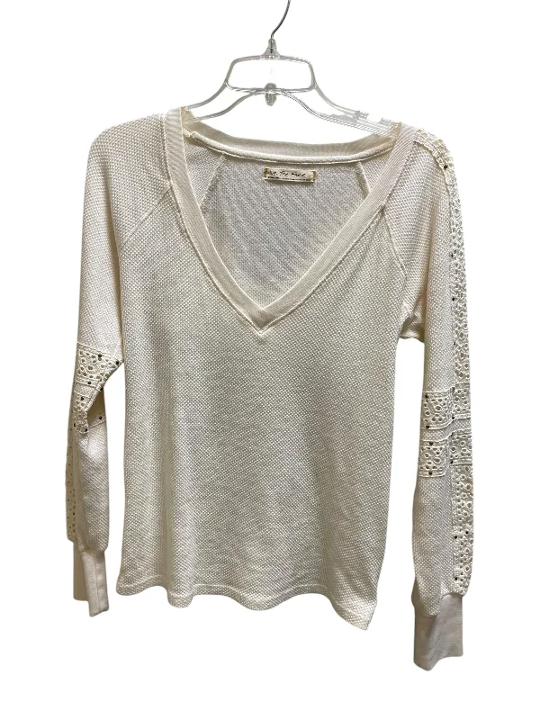Personalized Wear Top Long Sleeve By Free People In Cream, Size: Xs