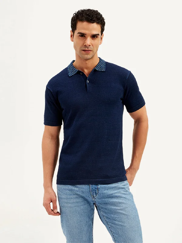 Lounge Chic Men's Solid Slim Fit Polo T-Shirt