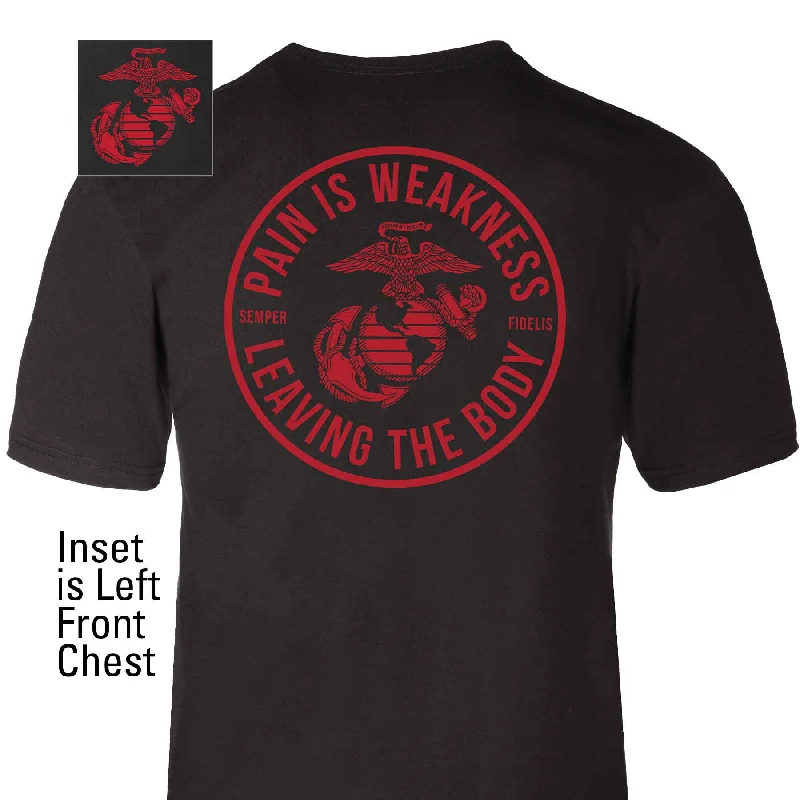 USMC Pain Is Weakness Leaving The Body T-shirt