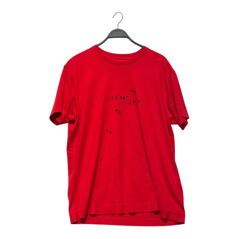 Refreshing Design GIVENCHY/T-Shirt/S/Cotton/RED/Graphic/PIERCED