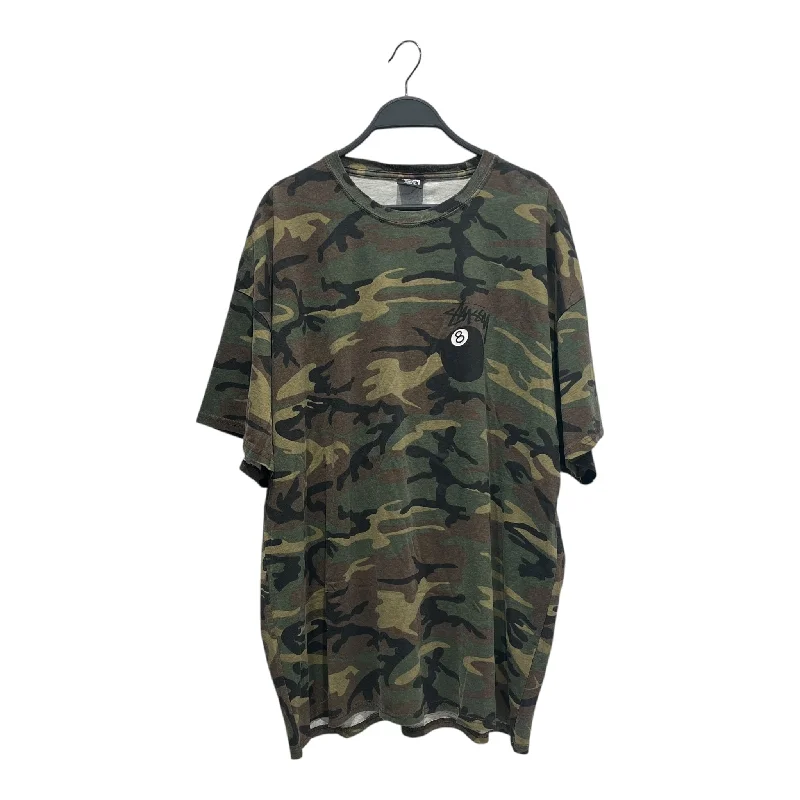 Everyday Chic STUSSY/T-Shirt/XL/Cotton/GRN/CAMO 8 BALL