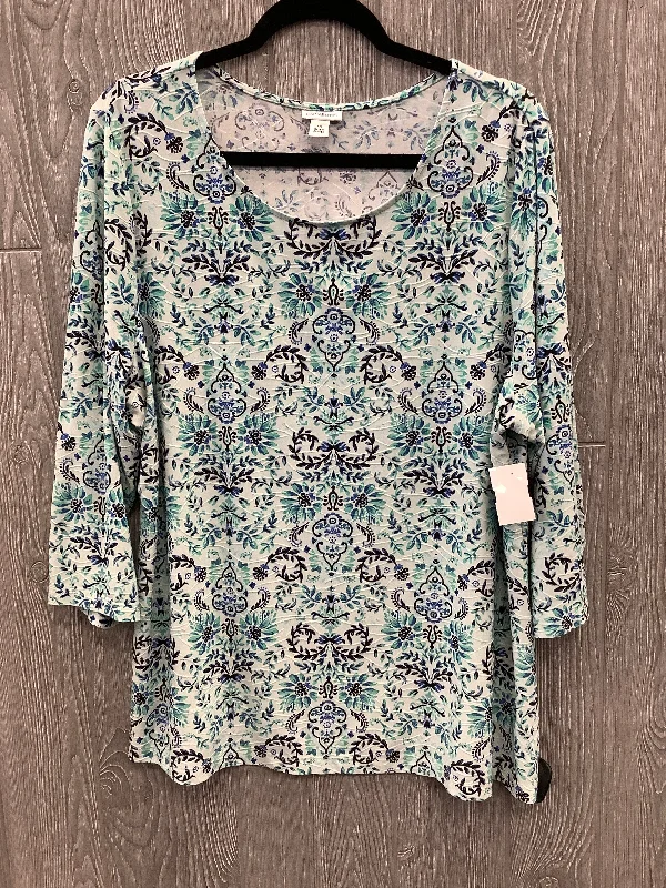 Personalized Wear Top Long Sleeve By Croft And Barrow In Green, Size: 1x