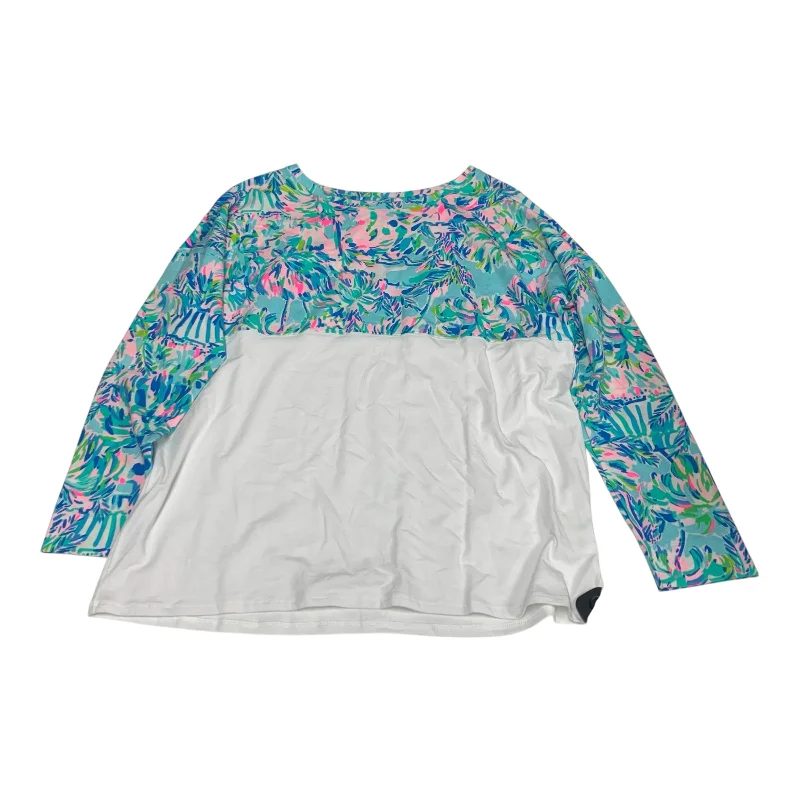 Warm Layers Top Long Sleeve Designer By Lilly Pulitzer In Blue, Size: L