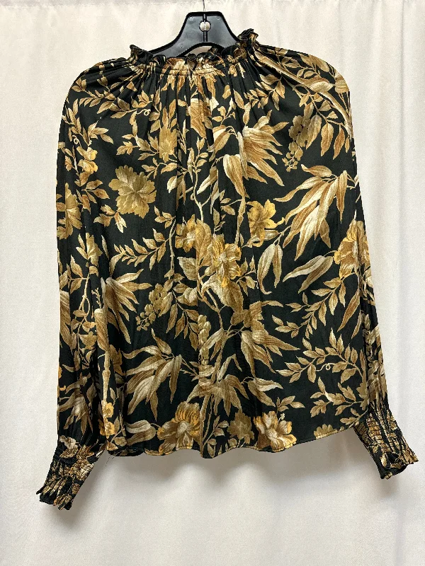 Free And Casual Top Long Sleeve By H&m In Gold, Size: S