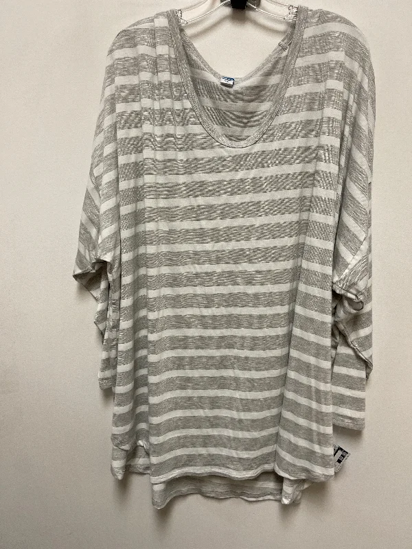 Fashion Must-have Top Long Sleeve By Old Navy In Grey, Size: 4x