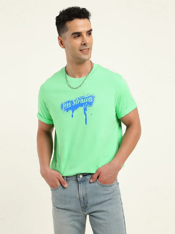 Sports And Leisure Men's Brand Logo Oversized T-Shirt