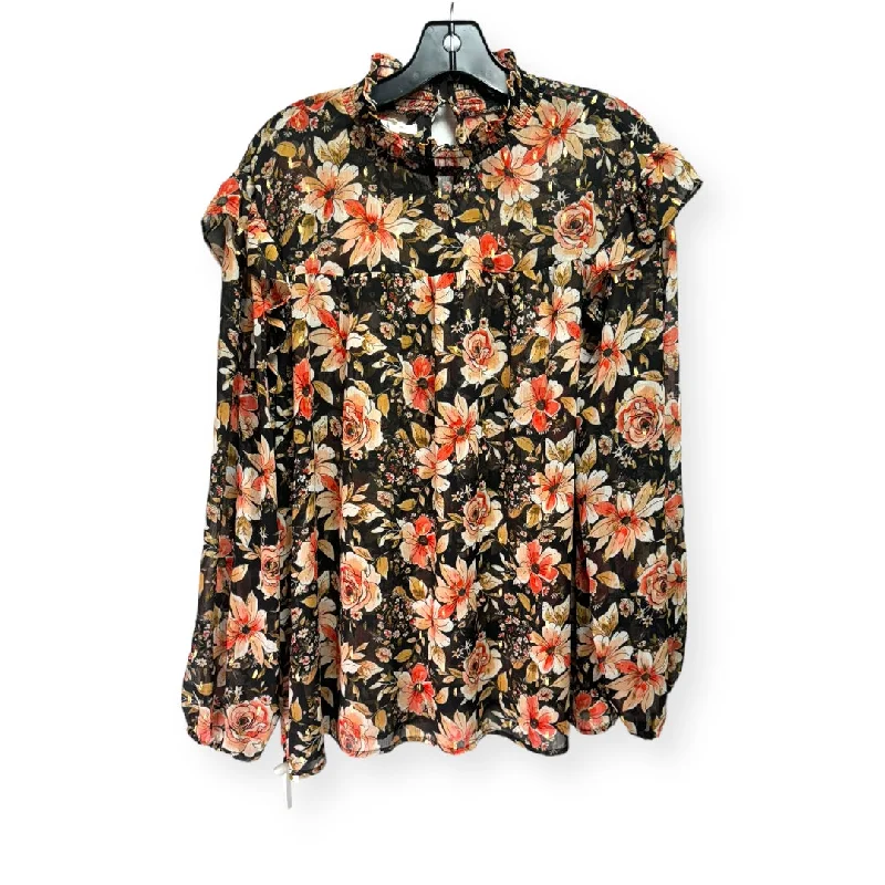 Comfortable Fashion Looks Top Long Sleeve By Maurices  Size: 1x