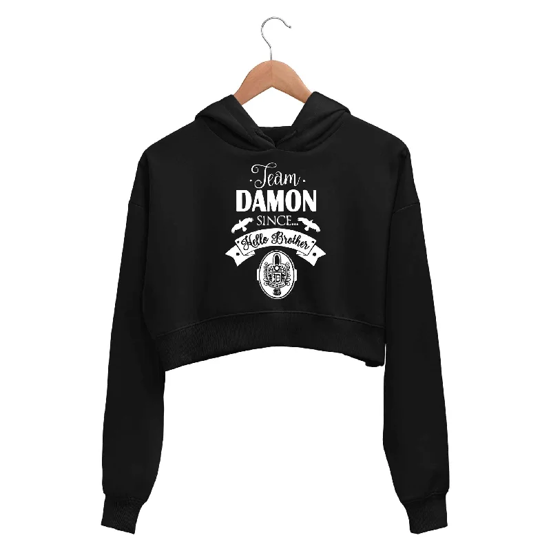 Fashion Must-have The Vampire Diaries Crop Hoodie - Team Damon