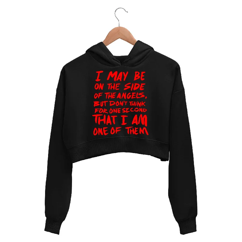 Effortless Style Sherlock Crop Hoodie -  I May Be On The Side Of Angels