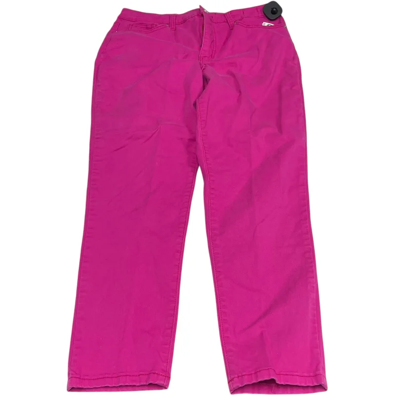 Soft Casuals Jeans Skinny By Crown And Ivy In Pink Denim, Size: 12
