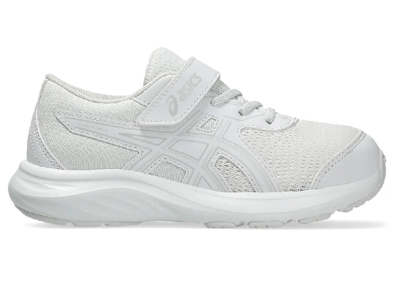 Ultra-lightweight ASICS KID'S CONTEND 9 PS TRIPLE WHITE RUNNING SHOES