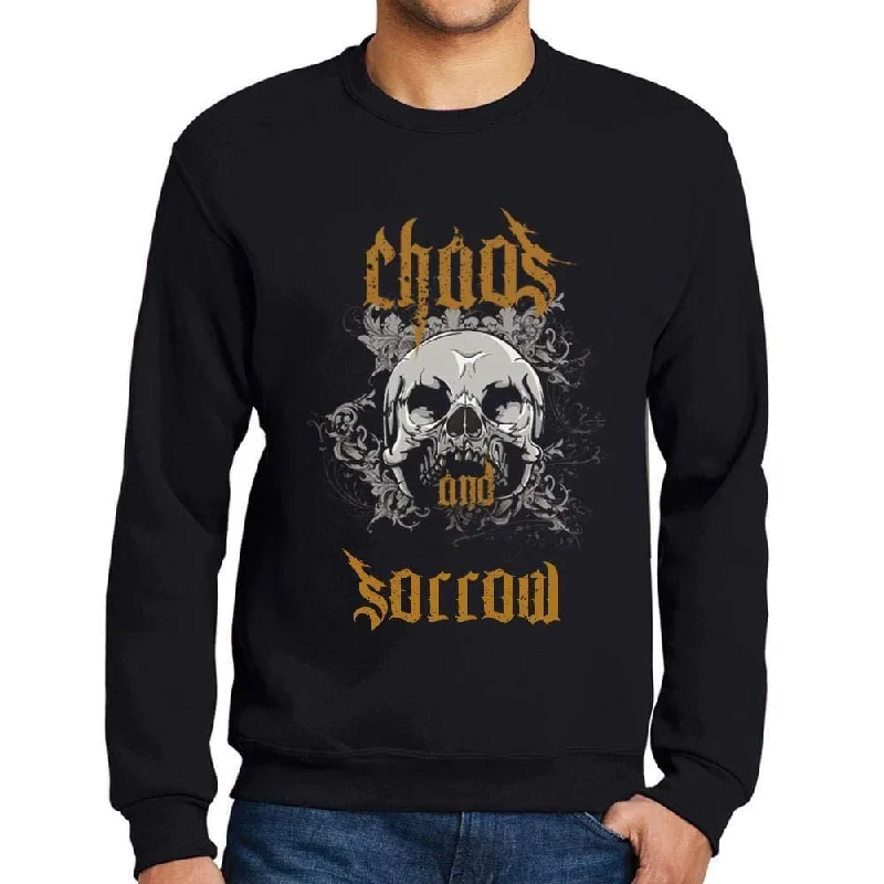 Celebrity Style Ultrabasic - Homme Imprimé Graphique Sweat-Shirt Chaos and Sorrow Noir Profond Celebrity Style Ultrabasic - Homme Imprimé Graphique Sweat-Shirt Chaos and Sorrow Noir Profond