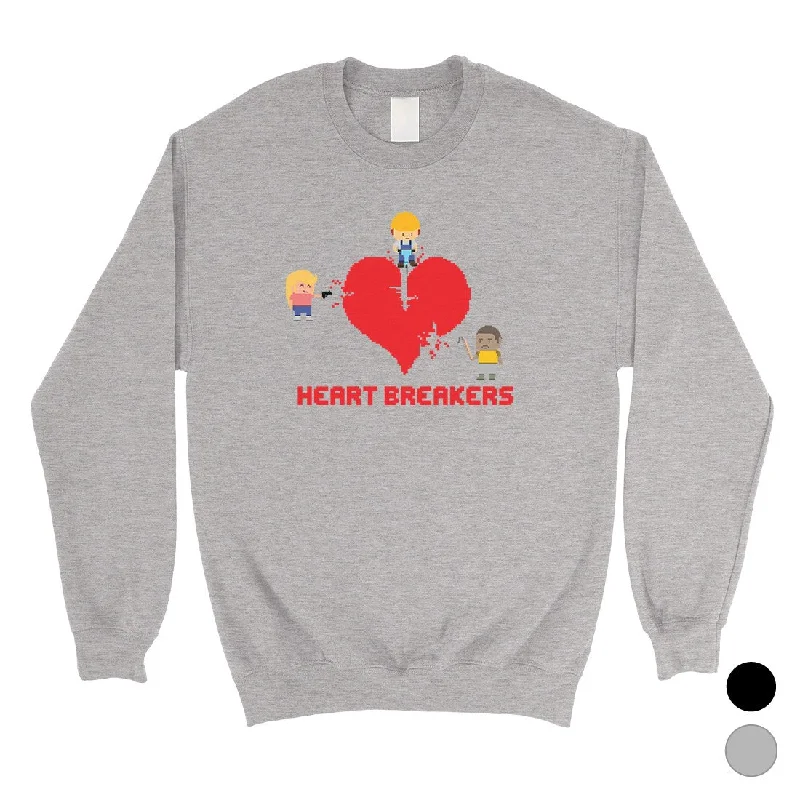 Effortless Style Heart Breakers Unisex Crewneck Sweatshirt For Anniversary Gift