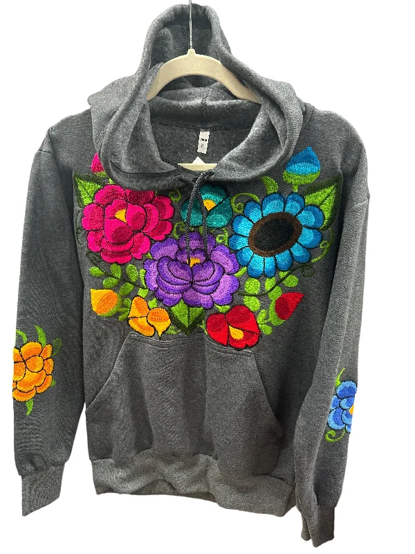 Cool Style Zina Embroidered Hoodie Grey