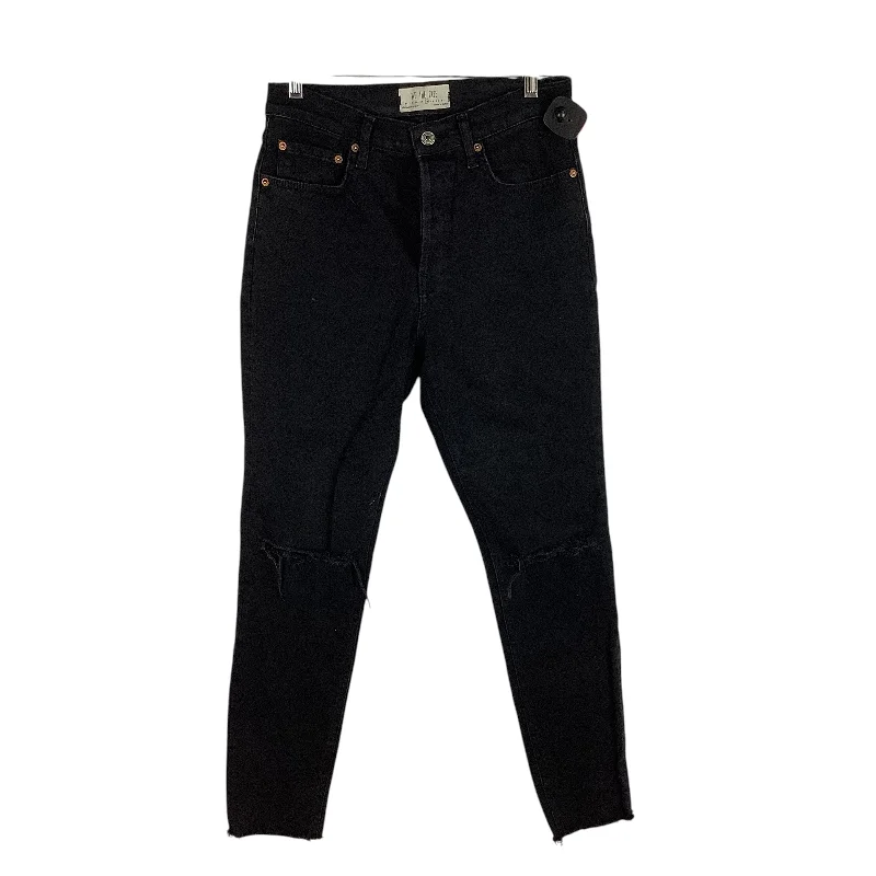 Stylish Casuals Jeans Skinny By We The Free In Black Denim, Size: 6 (28)