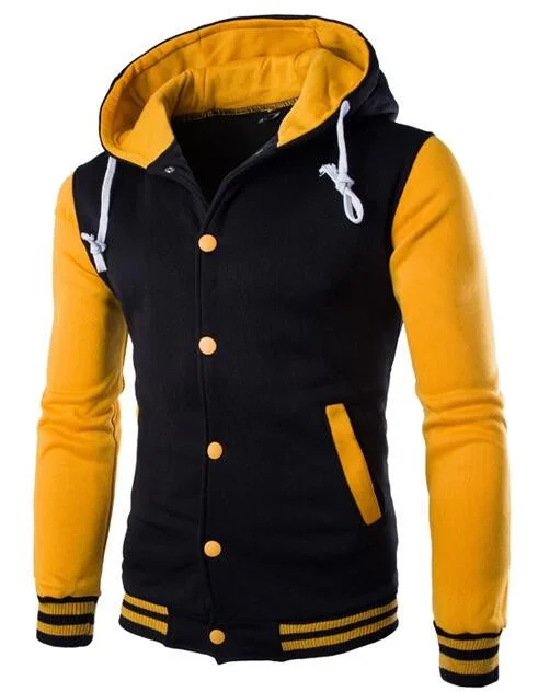 Soft Fashion Autumn and winter even the cap baseball 8 color men's Slim Velour Hoodie