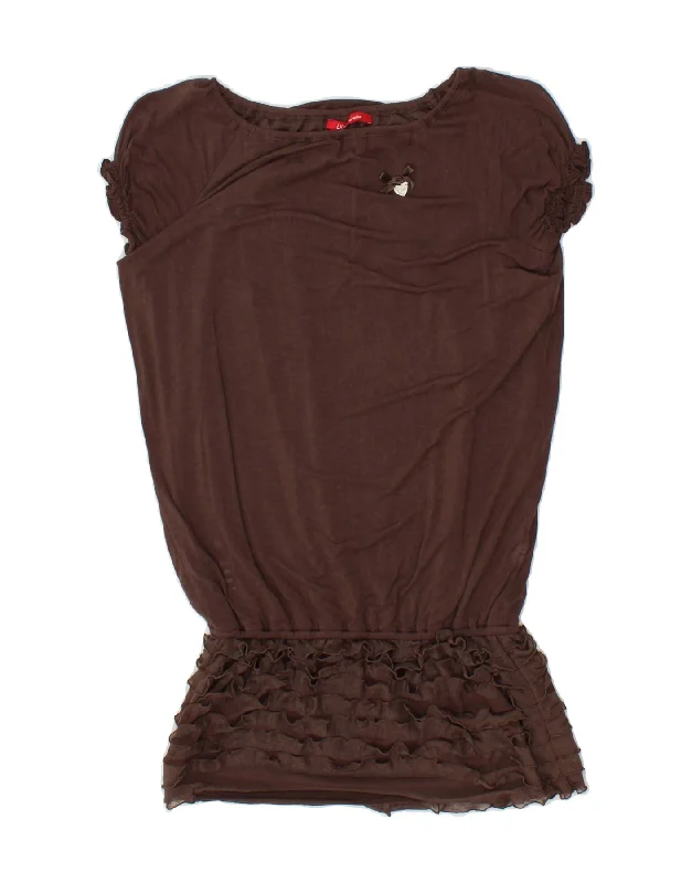 Fashionable Items LIU JO JUNIOR Girls Drop Waist Dress 11-12 Years Brown