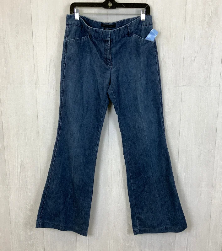 Relaxed Fashion Jeans Flared By Express Design Studio In Blue Denim, Size: 10