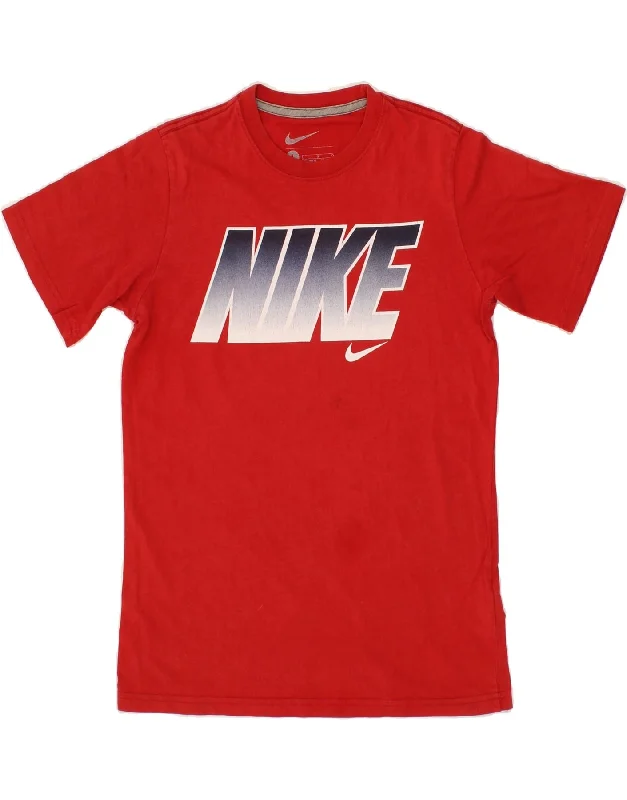 Layered Comfort NIKE Boys Graphic T-Shirt Top 12-13 Years Large Red Cotton