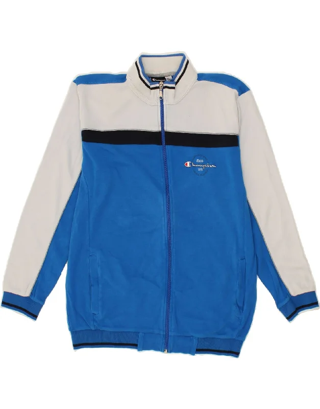 Cozy Pants CHAMPION Boys Tracksuit Top Jacket 13-14 Years XL Blue Colourblock Cotton Cozy Pants CHAMPION Boys Tracksuit Top Jacket 13-14 Years XL Blue Colourblock Cotton