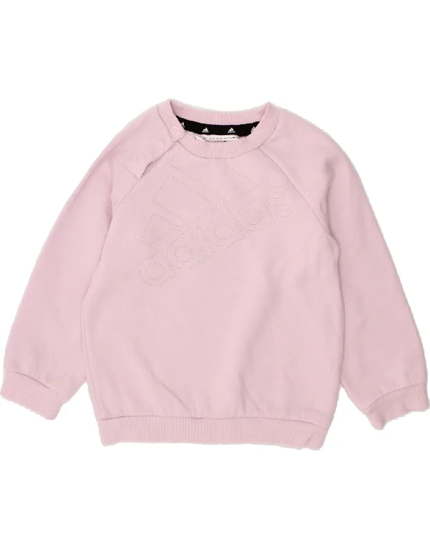 Beautiful Romance ADIDAS Baby Girls Graphic Sweatshirt Jumper 12-18 Months Pink Cotton Beautiful Romance ADIDAS Baby Girls Graphic Sweatshirt Jumper 12-18 Months Pink Cotton