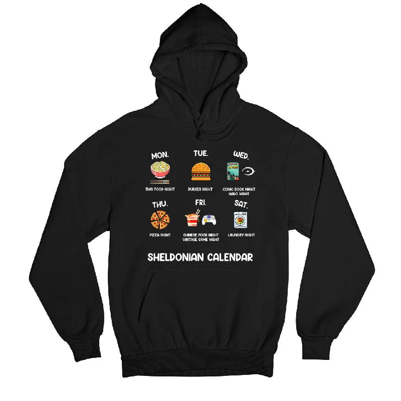 Sporty Elegance The Big Bang Theory Hoodie - Sheldonian Calendar