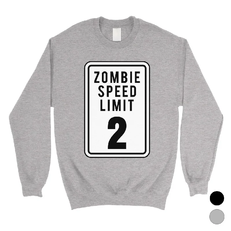 Elegant Style Zombie Speed Limit Unisex Crewneck Sweatshirt