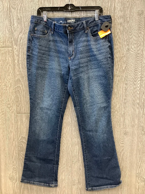 Comfortable Lounge Wear Jeans Boot Cut By Sonoma In Blue, Size: 14